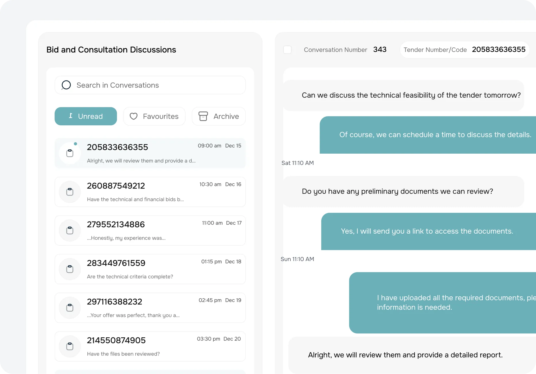 Consultations Before Bidding